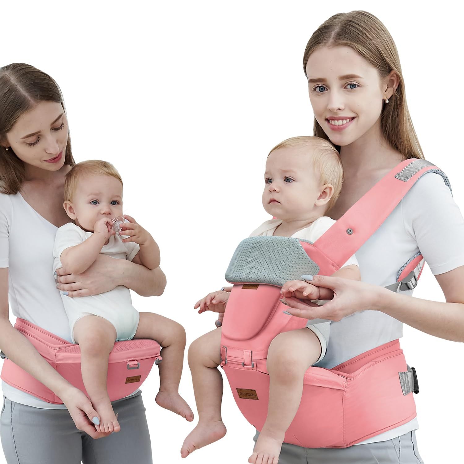 Versatile Baby Carrier with Hip Seat for Newborns and Toddlers - 6 Carry Positions, All Season Use