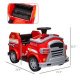 Ride-on fire truck dimensions and seat measurements