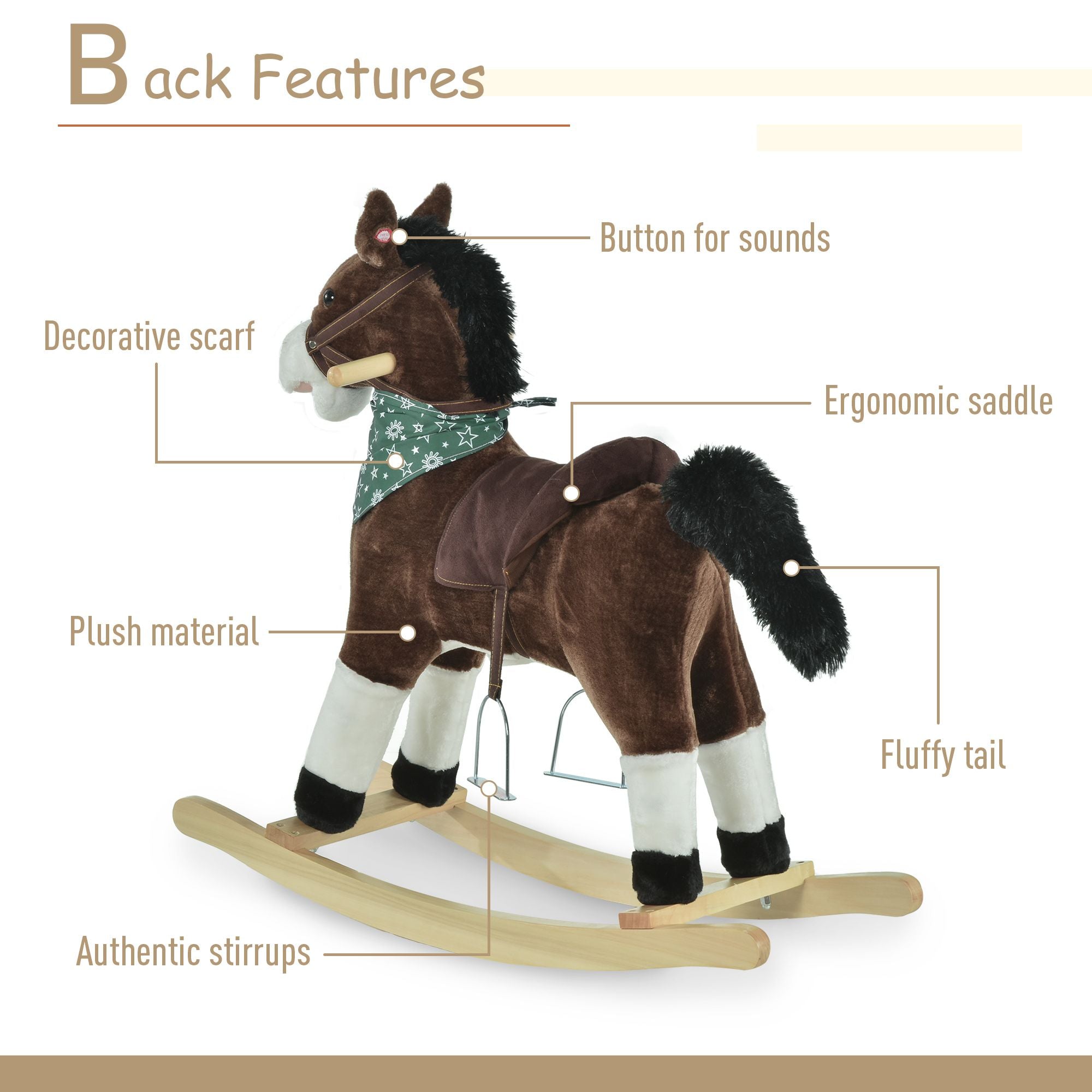 Cowboy Rocking Horse with Sounds for Kids