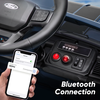 Exciting Ford-Shelby F-150 12V Electric Ride-On Truck for Kids - Blue with Remote Control and 2-Hour Drive Time