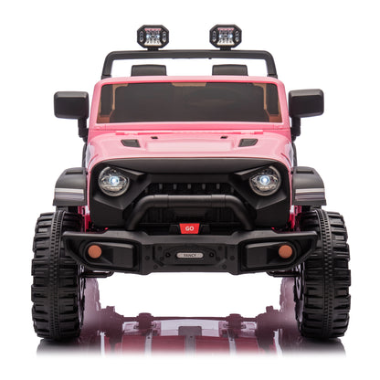 24V Two-seater Kids Ride On Electric Car W/parents control,Seat width 19.69in,400W motor,Four-wheel suspension,light&searchlight,USB,MP3,Bluetooth,Provide a speed of 1.86-4.35MPH for kids of 3+. - The Little Big Store