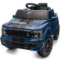 Exciting Ford-Shelby F-150 12V Electric Ride-On Truck for Kids - Blue with Remote Control and 2-Hour Drive Time