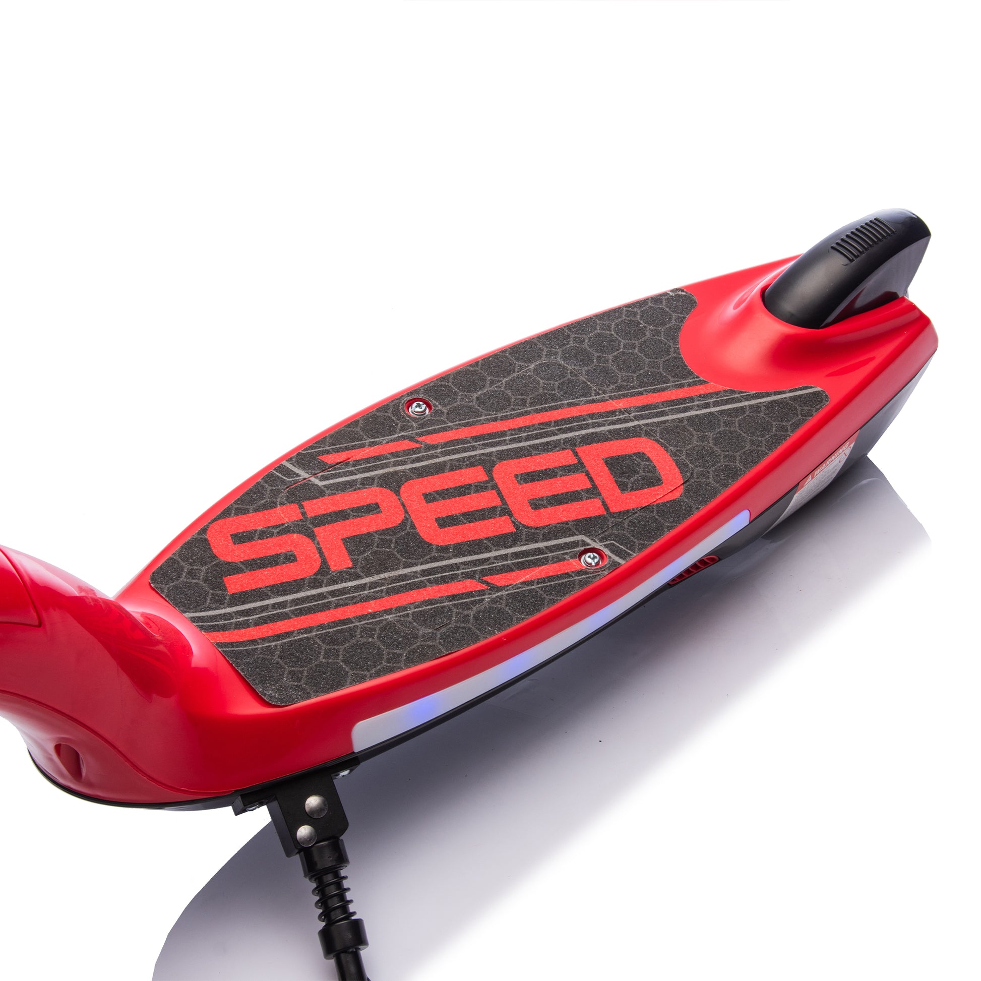 Kids Ride On Electric Scooter With Kickstand,Scooter Bell,Faster Speed And Longer Usage Time,Rear Brake,Wider Pedal,Non-Slip Handle,Colorful LED Lights,5.59-6.84 MPH For Kids 6+. - The Little Big Store