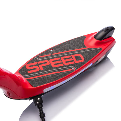 Kids Ride On Electric Scooter With Kickstand,Scooter Bell,Faster Speed And Longer Usage Time,Rear Brake,Wider Pedal,Non-Slip Handle,Colorful LED Lights,5.59-6.84 MPH For Kids 6+. - The Little Big Store