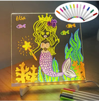 💡 ClearGlow™ LED Drawing Pad ✍️✨ – Reusable Acrylic Art Board for Bright Ideas!