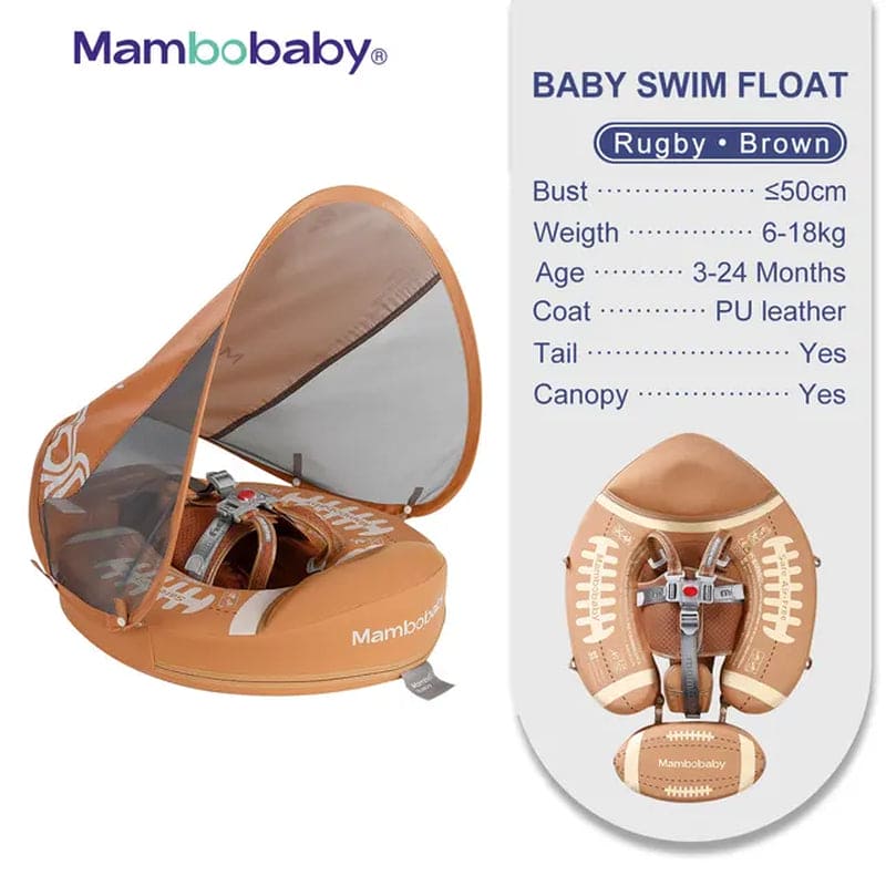 SplashVIP Baby Float: Ultimate Non-Inflatable Swim Trainer with Canopy