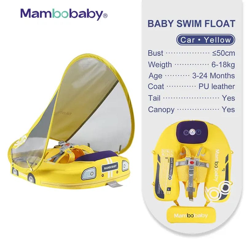 SplashVIP Baby Float: Ultimate Non-Inflatable Swim Trainer with Canopy