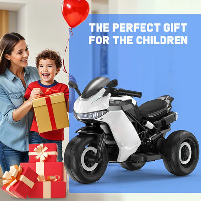 12V Motorcycle for Kids, Electric Motorcycle with 3 Wheels&Music ,Ride on Toys for Boy Girl