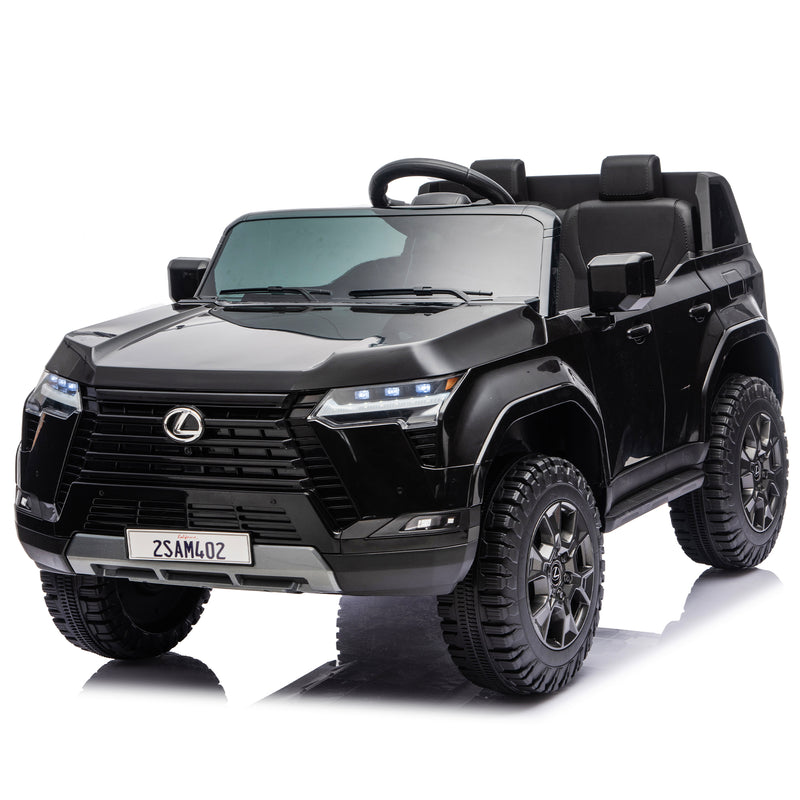 Lexus GX550 24V 2-Seater Kids Ride On Car W/ PC 2.4G, High Chassis and Anti-Slip Grip wheels, Four-wheel Suspension, LED light, Bluetooth&MP3 Music, Speed up to 3.73 MPH for Kids Aged 3-6