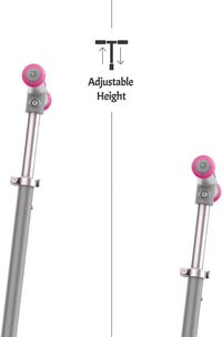 Leo Folding Kick Scooter - Vibrant Pink with Light-Up Wheels, Adjustable Handlebar & Easy Folding Design for Kids 5+