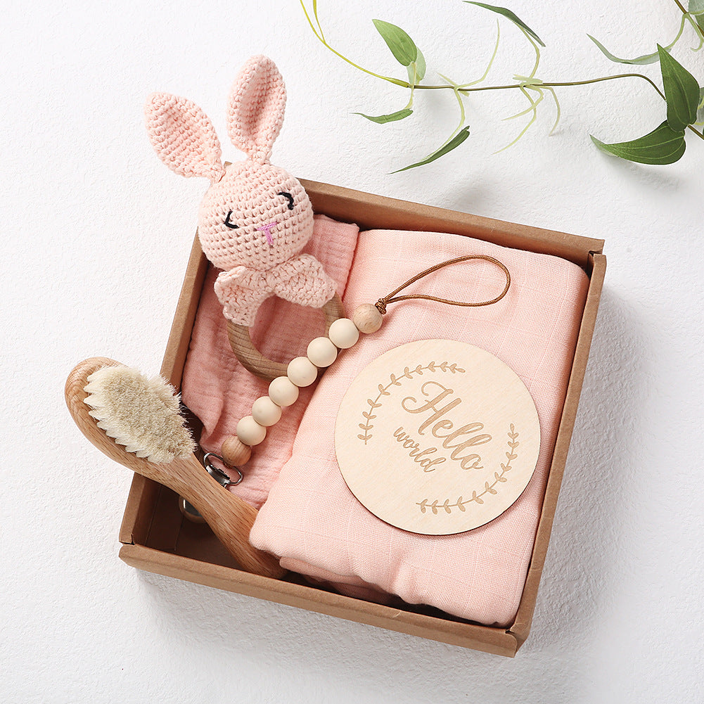 Baby Bath Essentials Kit: Towel, Toys & Pacifier