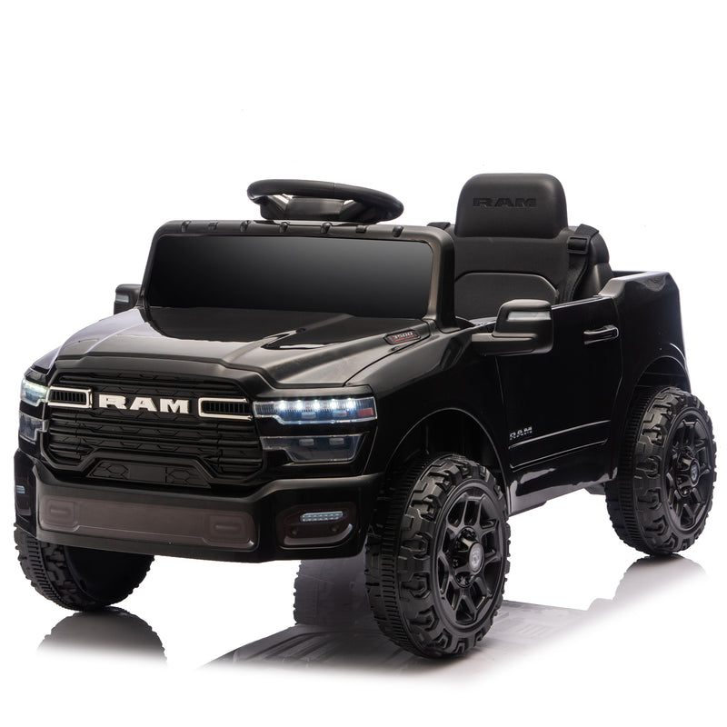 12V Licensed Dodge RAM 3500 2-Seater Ride-On Truck – Black