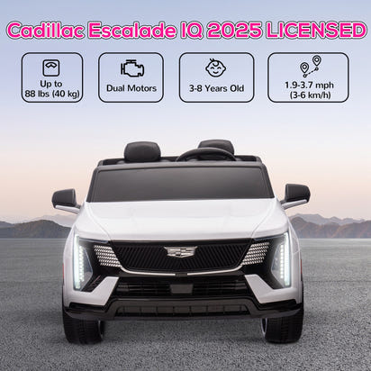 2-Seater Ride on Truck, 12V 10AH Cadillac Escalade IQ 2025 Kids Electric Ride-On Car - The Little Big Store