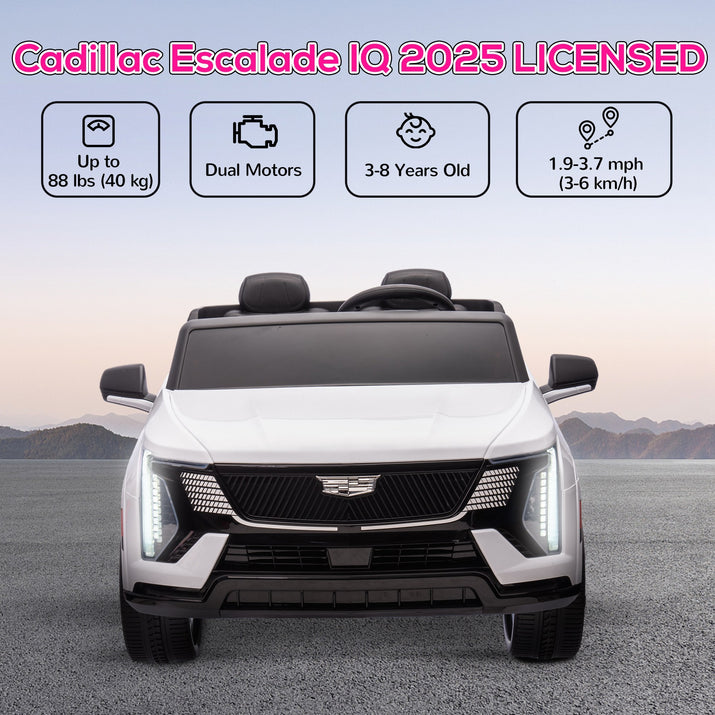 2-Seater Ride on Truck, 12V 10AH Cadillac Escalade IQ 2025 Kids Electric Ride-On Car - The Little Big Store
