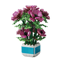 Flower Anemonia Sulcata Potted Plant Building Blocks Bricks Set - The Little Big Store