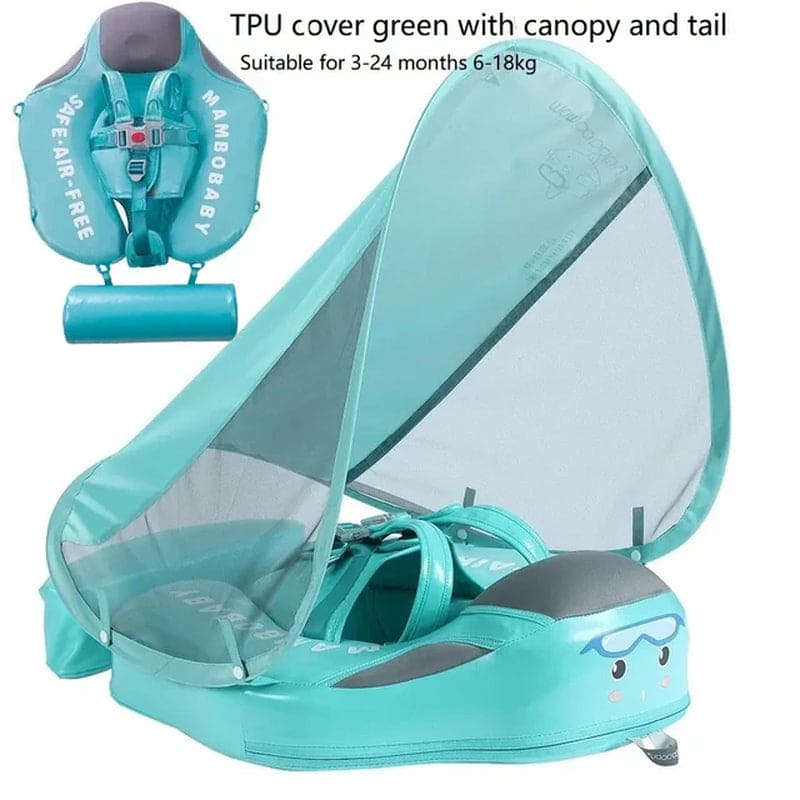 SplashVIP Baby Float: Ultimate Non-Inflatable Swim Trainer with Canopy