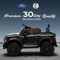 Electric Car for Kids, Licensed Ford-Shelby F-150 12V Ride on Truck Toys for Toddlers W/ Remote, 2-Hour Drive Time - Black