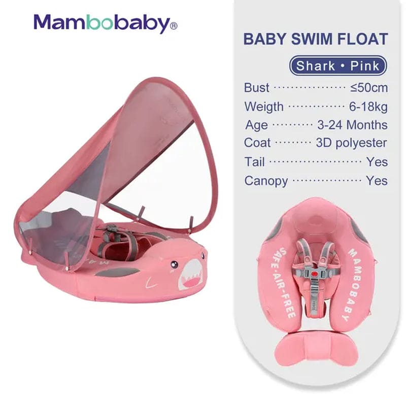 SplashVIP Baby Float: Ultimate Non-Inflatable Swim Trainer with Canopy