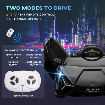 12V Ride on Car, Lamborghini SIAN Licensed Kids Electric Ride-On Car - The Little Big Store