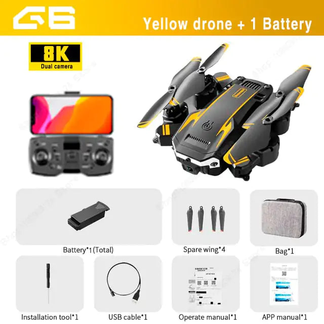GPS Drone 8k Profesional HD Camera Obstacle Avoidance Aerial Photography Foldable Quadcopter - The Little Big Store