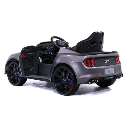 Ford Mustang GT Custom Edition 24V Kids Ride-On Car with R/C Parental Remote | Gray - The Little Big Store