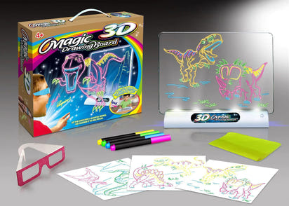 🌈 DoodleBeam™ 3D Flash Drawing Board ✨🖍️ – Light-Up Art Fun in Full Color!