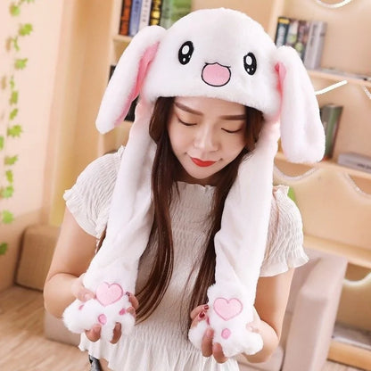 Rabbit Ear Airbag Hat: Fun Plush Toy Cap for Kids and Adults - The Little Big Store