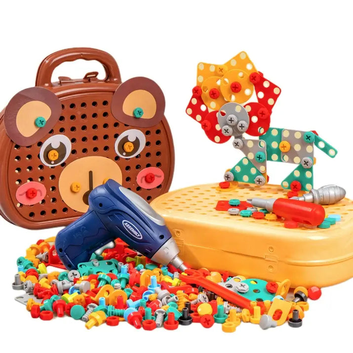 Children Electric Drill Toolbox Driller Games - The Little Big Store