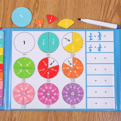 Children Magnetic Fraction Math Toys - The Little Big Store