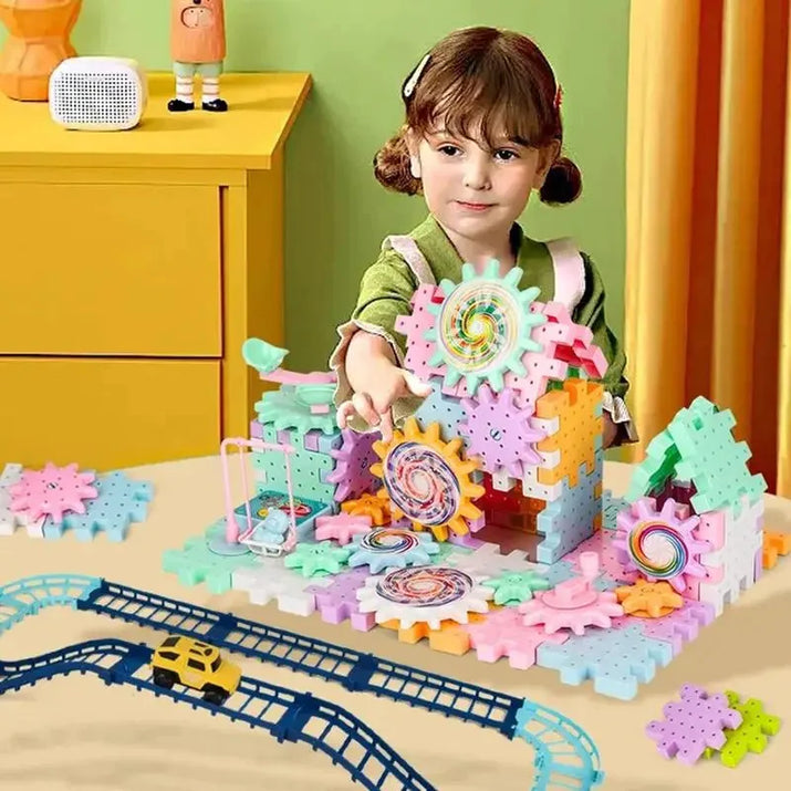 Children's Electric Gear Revolving Building Blocks Toy - The Little Big Store