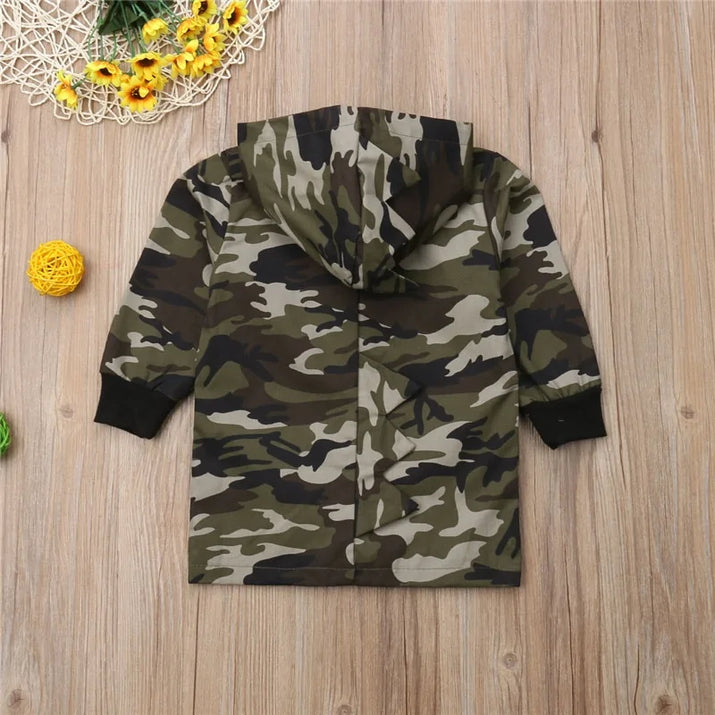 Camouflage Dinosaur Hooded Jacket for Boys - The Little Big Store