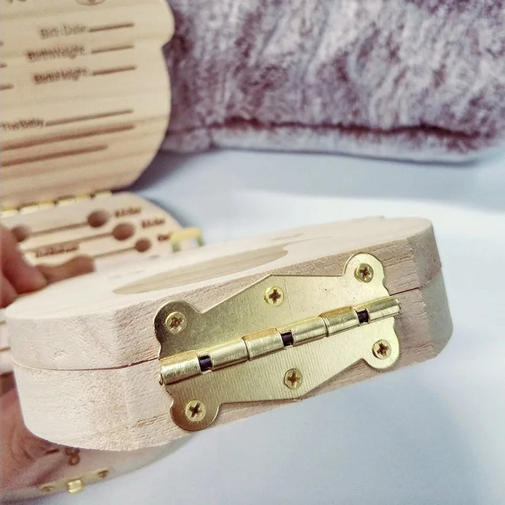 Wooden Baby Tooth Storage Box for Kids - The Little Big Store