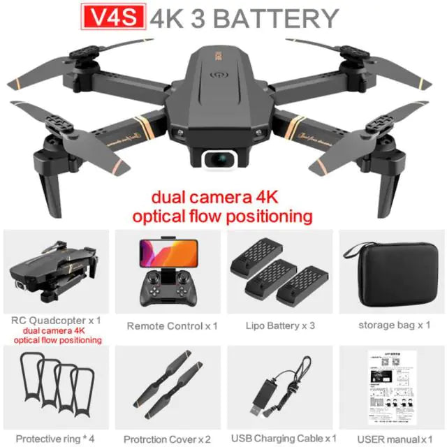 V4 RC Drone: 4K HD Camera, WiFi FPV - The Little Big Store