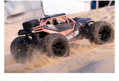 Kids 4WD RC car offroad buggy with 35KM/H high-speed drift and durable tires for racing on a dirt surface