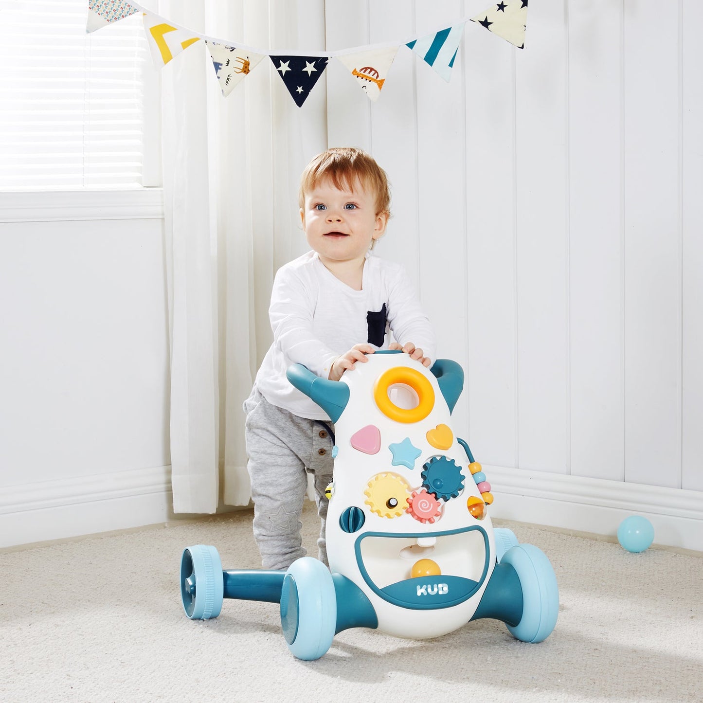 🚶‍♂️ KUB TumbleTrek™ Baby Push Walker 🍼✨