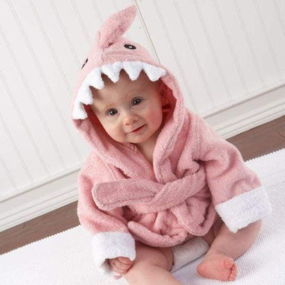 Let the Fin Begin Pink Shark Robe (0-9m) - The Little Big Store