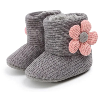 Cozy Sunflower Cotton Baby Boots - The Little Big Store