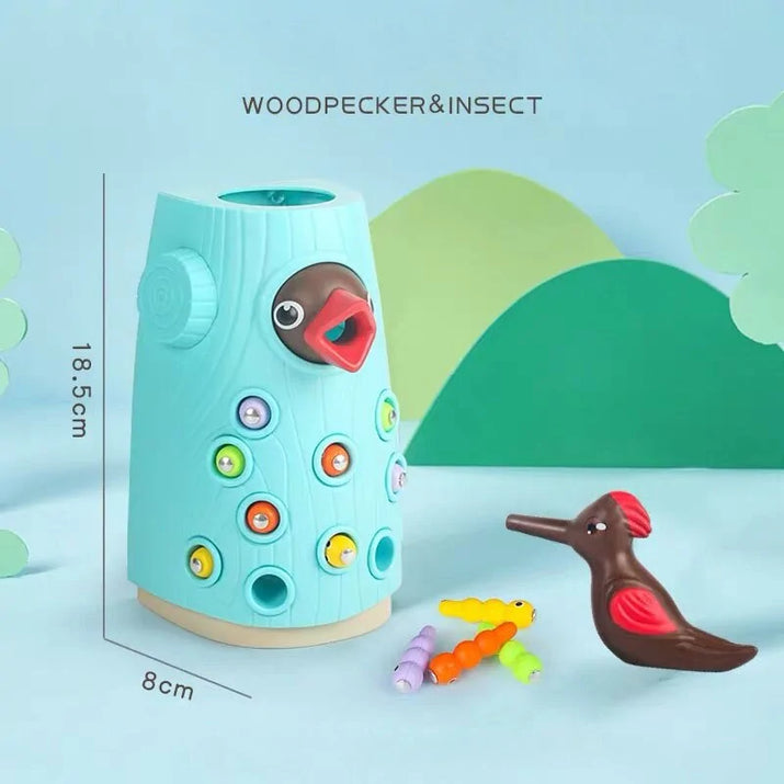 Woodpecker Worm Catching Game: Magnetic Family Fun and Educational Toy Set for Kids - The Little Big Store