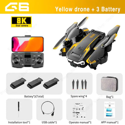 GPS Drone 8k Profesional HD Camera Obstacle Avoidance Aerial Photography Foldable Quadcopter - The Little Big Store