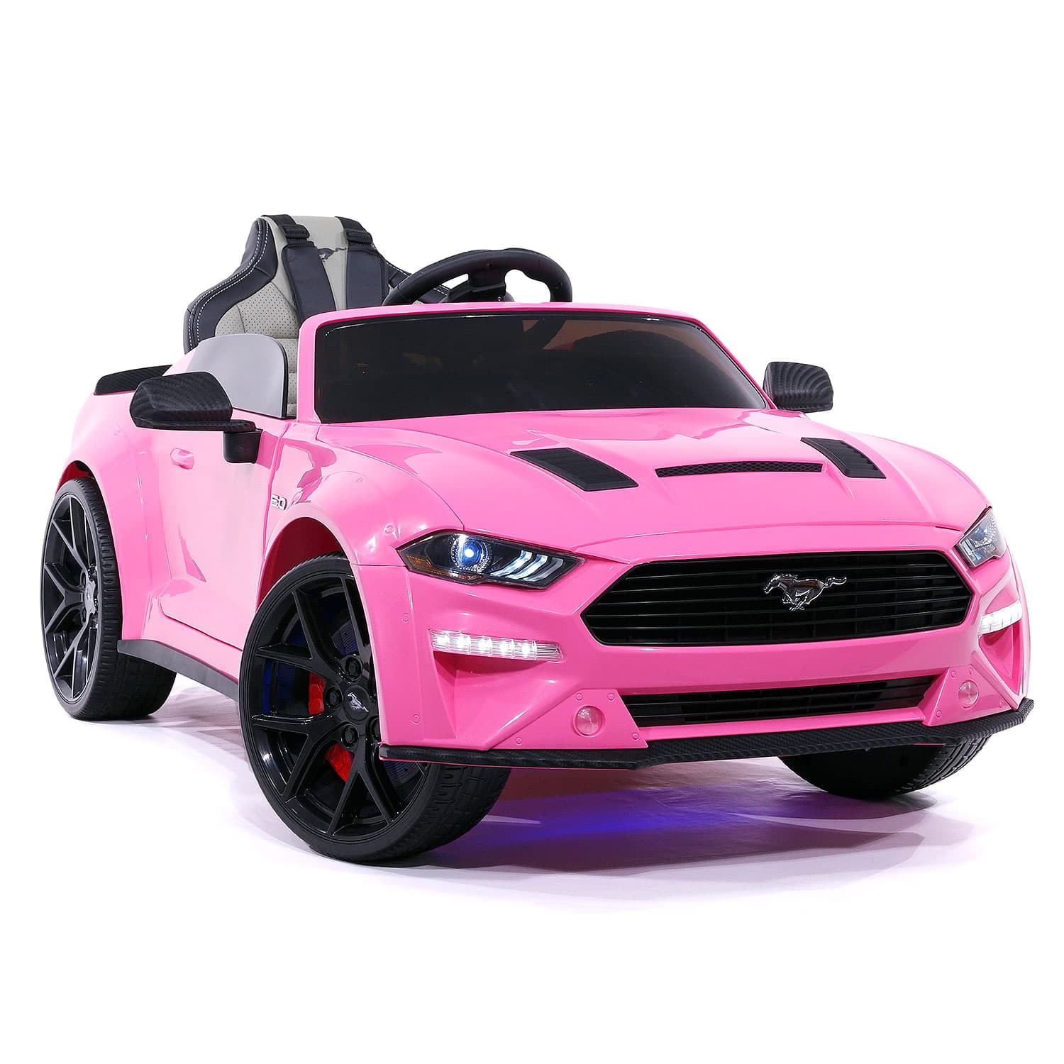 Ford Mustang GT Custom Edition 24V Kids Ride-On Car with R/C Parental Remote | Pink - The Little Big Store
