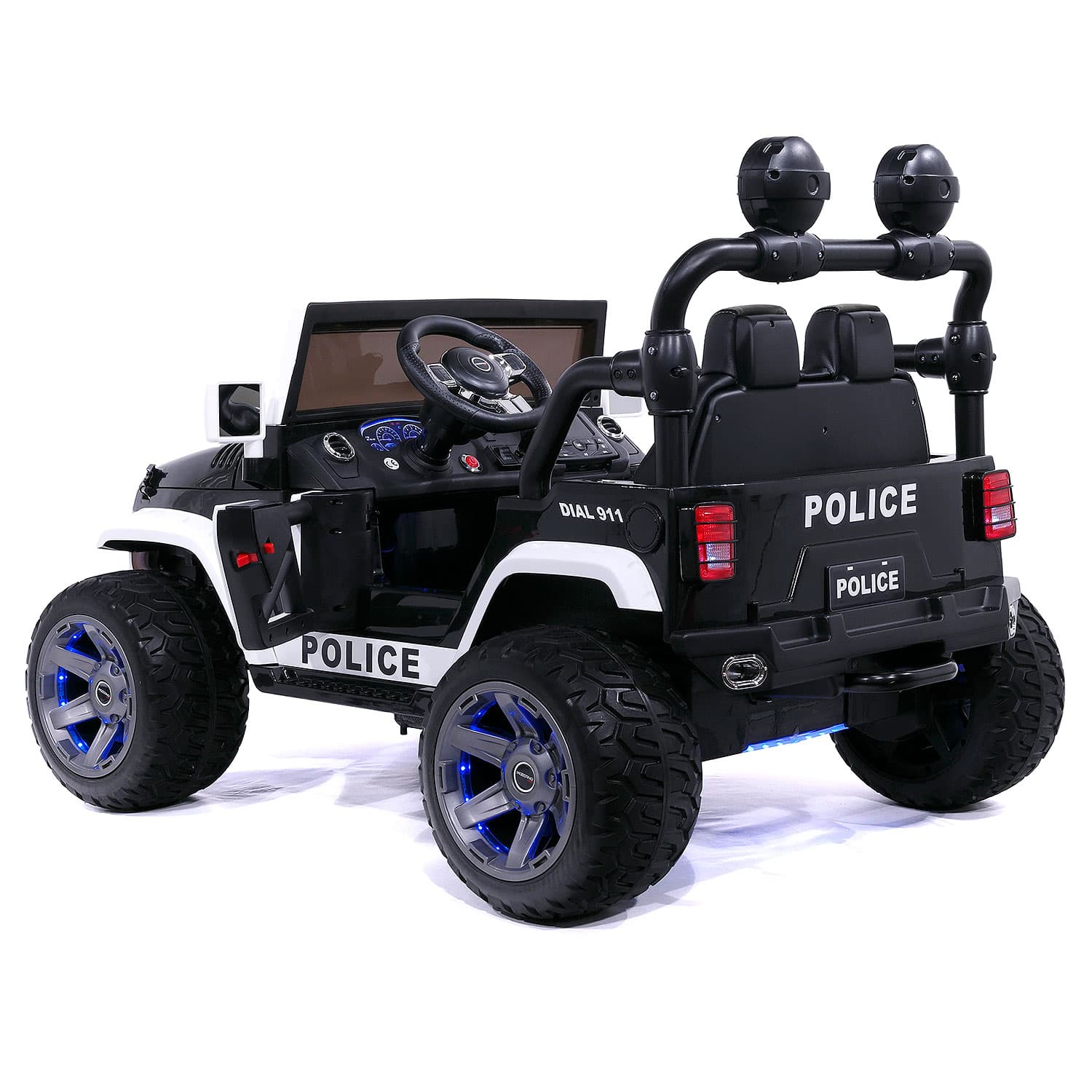 Trail Explorer 24V Kids Ride-On Car Truck with R/C Parental Remote | Police - The Little Big Store