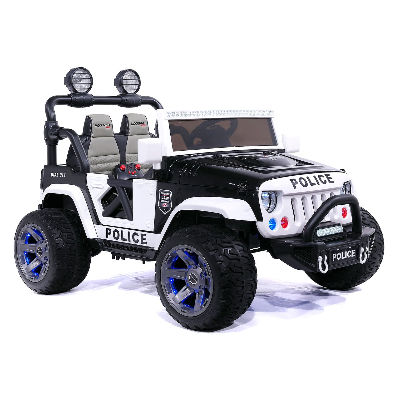 Trail Explorer 24V Kids Ride-On Car Truck with R/C Parental Remote | Police - The Little Big Store