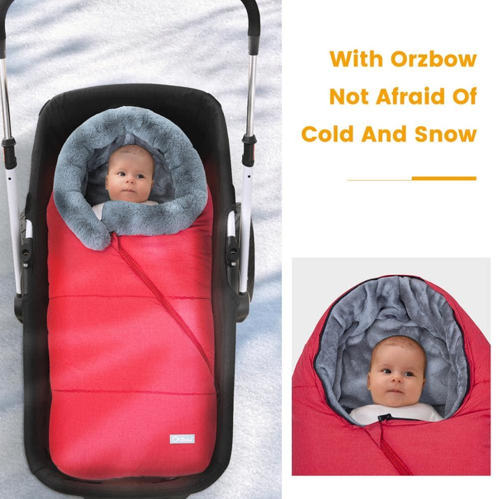 Winter Sleeping Bags Envelope Newborn Baby Stroller Sleepsack Hooded - The Little Big Store