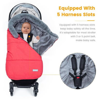 Winter Sleeping Bags Envelope Newborn Baby Stroller Sleepsack Hooded - The Little Big Store