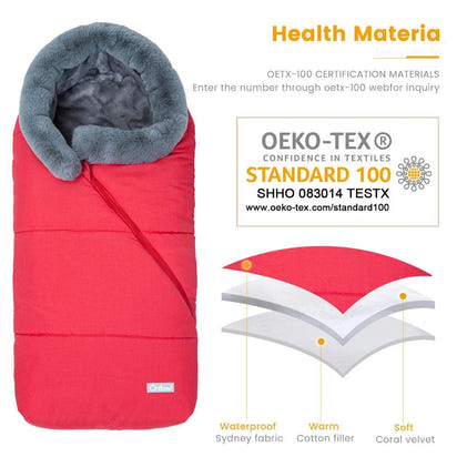 Winter Sleeping Bags Envelope Newborn Baby Stroller Sleepsack Hooded - The Little Big Store