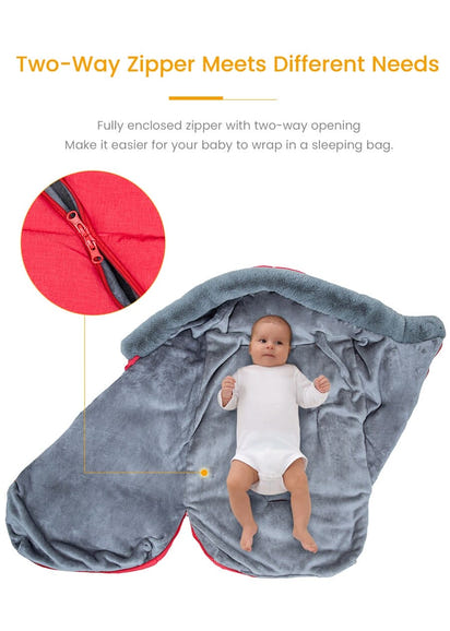 Winter Sleeping Bags Envelope Newborn Baby Stroller Sleepsack Hooded - The Little Big Store