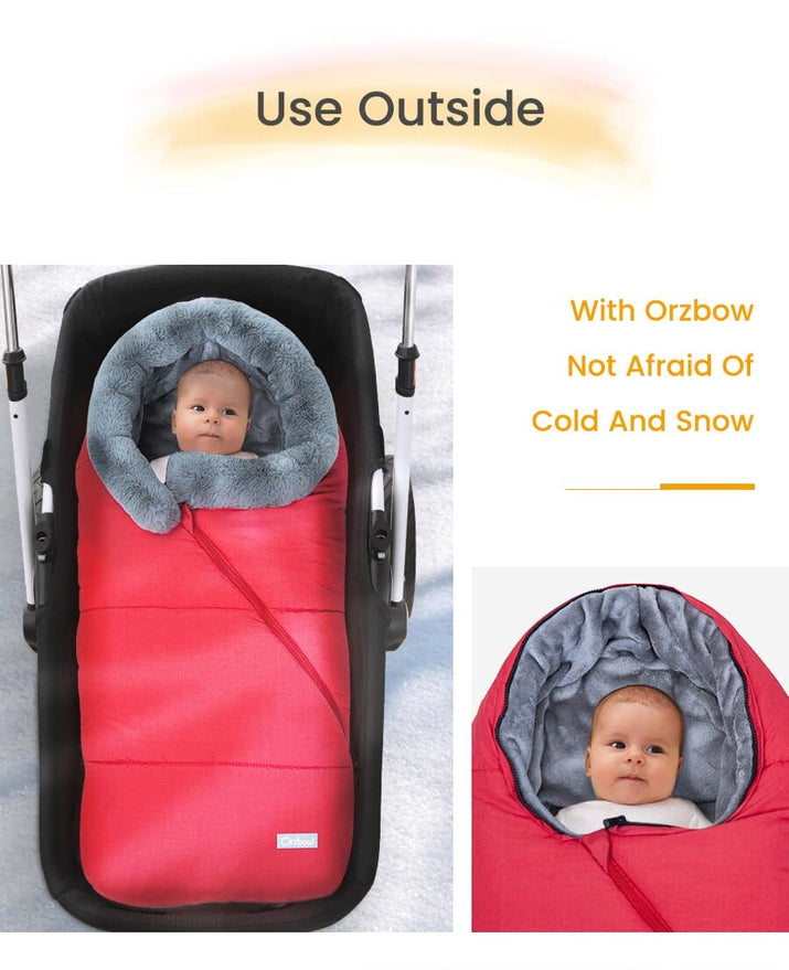 Winter Sleeping Bags Envelope Newborn Baby Stroller Sleepsack Hooded - The Little Big Store