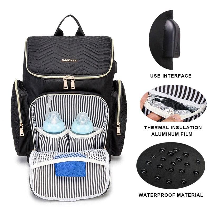 Smart Mom's Travel Companion: Large Capacity Baby Diaper Bag for On-the-Go Moms!