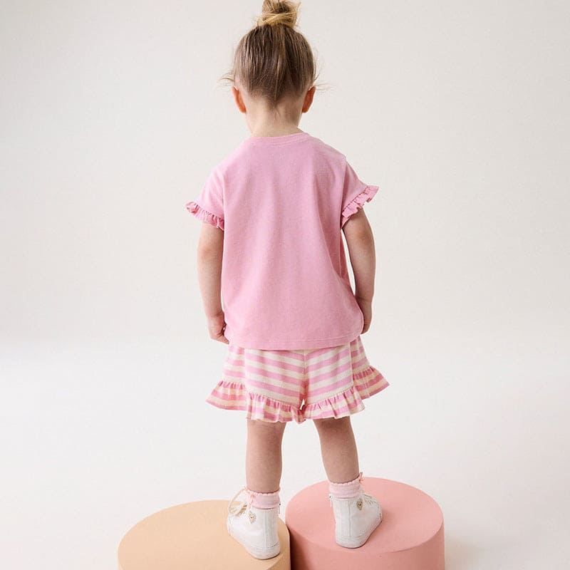 Summer Baby Kids Cartoon Rabbit Pattern T-shirt and Striped Bloomers - The Little Big Store