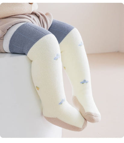 Winter/Autumn Pairs Baby Over-the-Knee Color Patchwork Socks in Combed - The Little Big Store